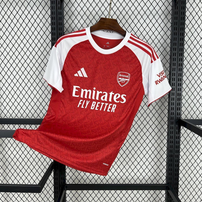 Camisa Arsenal Home 2025/26 - Adidas Torcedor Masculina - Vermelha/Branca