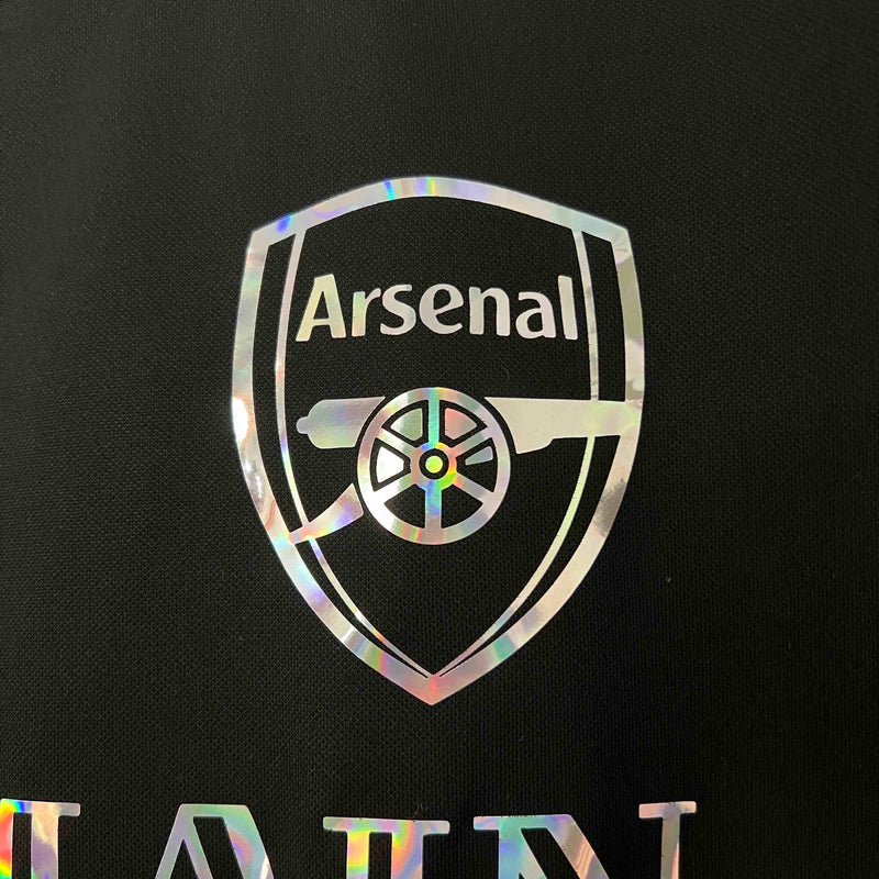 Camisa Arsenal Edição Especial Balmain 2023/24 - Adidas Torcedor Masculina - Refletivel - Preta