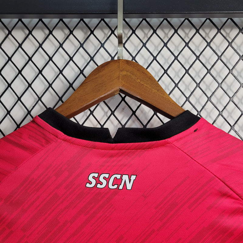 Camisa Napoli Goleiro 2023/24 - EA7 Torcedor  Masculina - Rosa