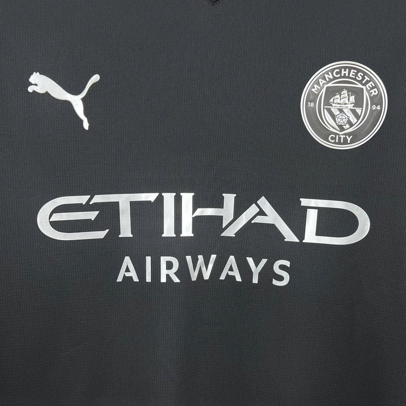 Camisa Manchester City Black 2025/26 - Puma Torcedor Masculina - Preta/Branca