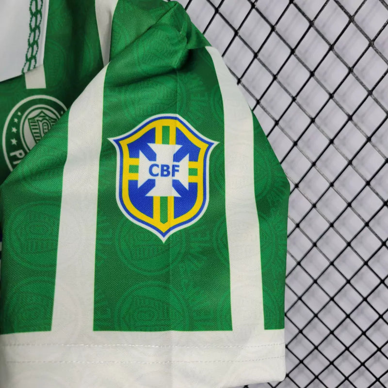 Camisa Palmeiras Home 1993 - Rhumell Retrô Masculina - Verde/Branca