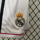 Conjunto Kit Infantil Real Madrid Home 2014/15 - Adidas Retrô - Branca/Preta