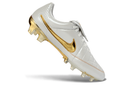 Chuteira Campo Nike Tiempo Legend - Branca/Dourada
