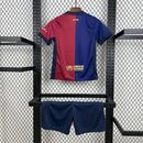 Conjunto Kit Infantil Barcelona Edição Traves Scott 2024/25 - Nike Torcedor - Azul/Vermelha