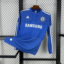 Camisa Manga Longa Chelsea Home 2009/10 - Adidas Retrô Masculina - Azul/Branca