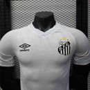 Camisa Santos Home 2025/26 - Umbro Jogador Masculina - Branca/Preta