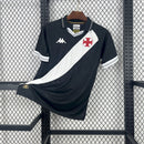 Camisa Pronta Entrega Vasco da Gama Home 2025/26 - Kappa Torcedor Masculina - Preta/Branca