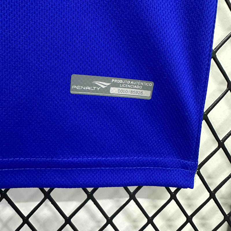 Camisa Cruzeiro Home 2015/16 - Penalty Retrô Masculina - Azul/Branca