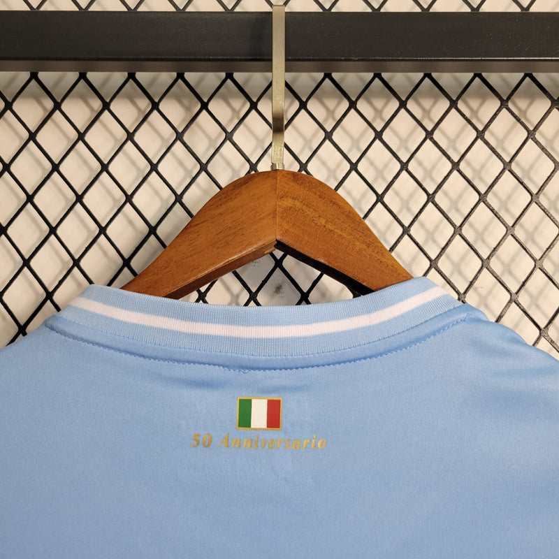 Camisa Lazio Home 2023/24 - Mizuno Torcedor Masculina - Azul