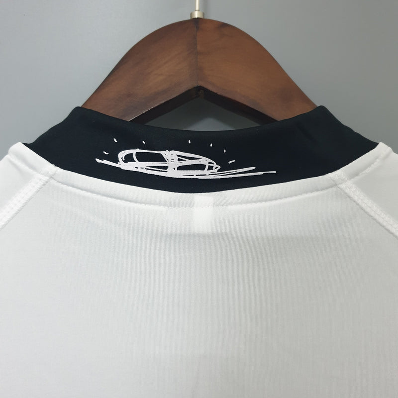 Camisa Valencia Home 2009/10 - Kappa Retrô Masculina - Branca/Preta