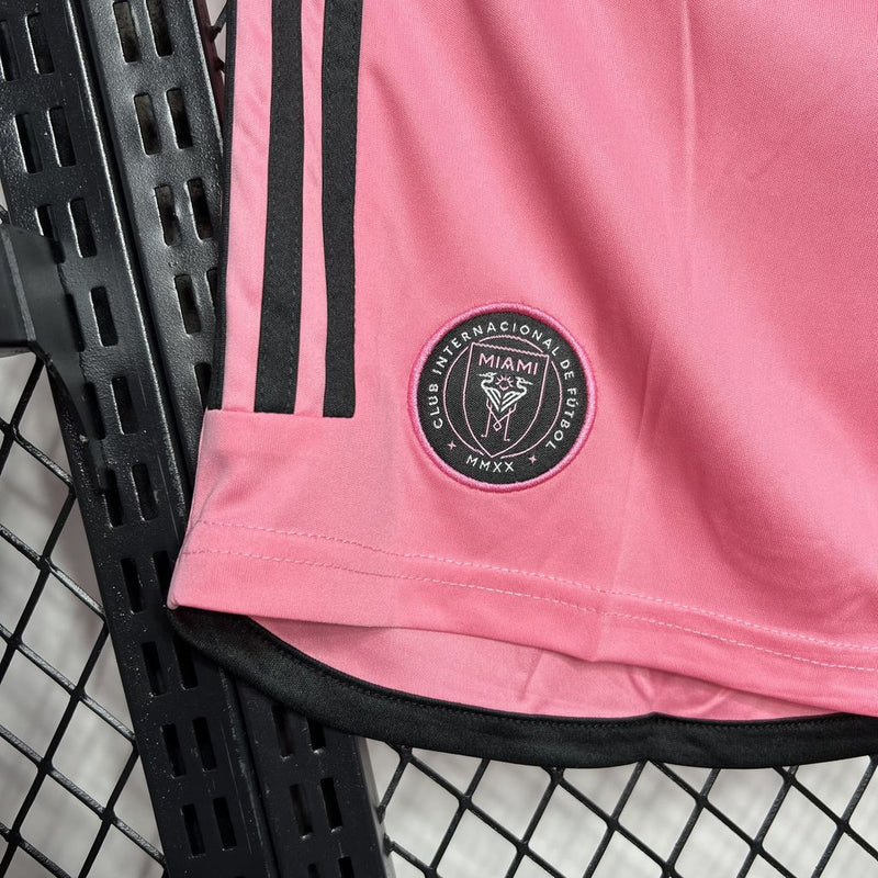 Shorts Inter Miami Home 2024/25 - Adidas Torcedor Masculina - Rosa/Preta