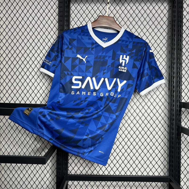 Camisa Al-Hilal Home 2024/25 - Puma Torcedor Masculina - Azul/Branca