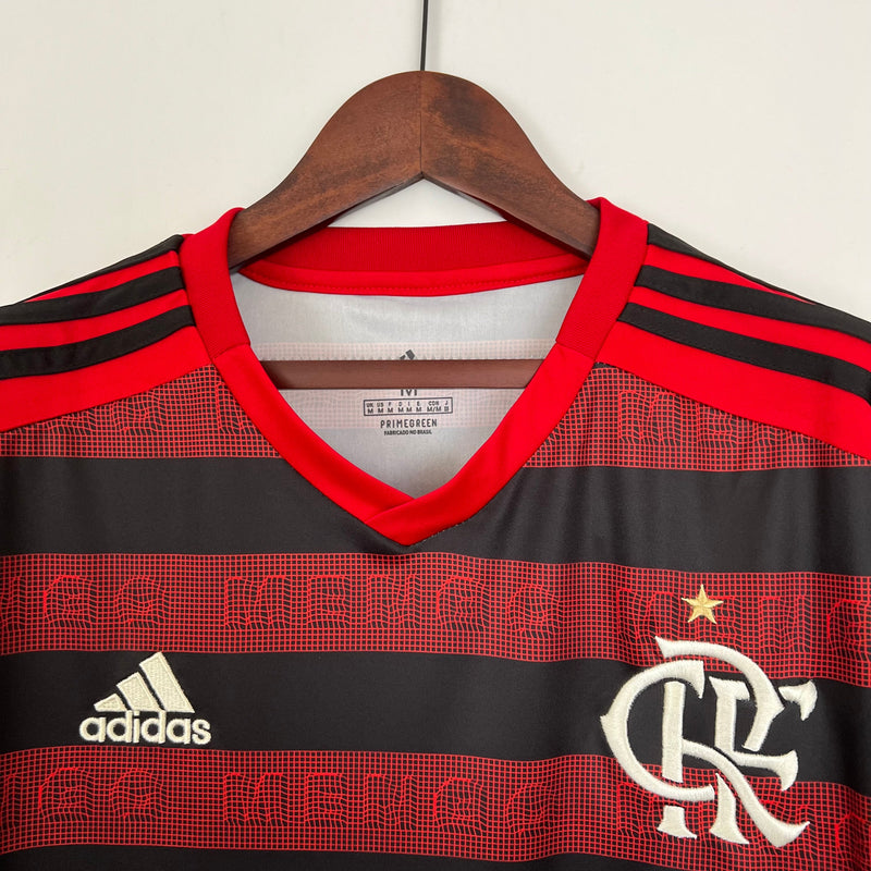 Camisa Flamengo Home 2019/20 - Adidas Retrô Masculina - Vermelha/Preta