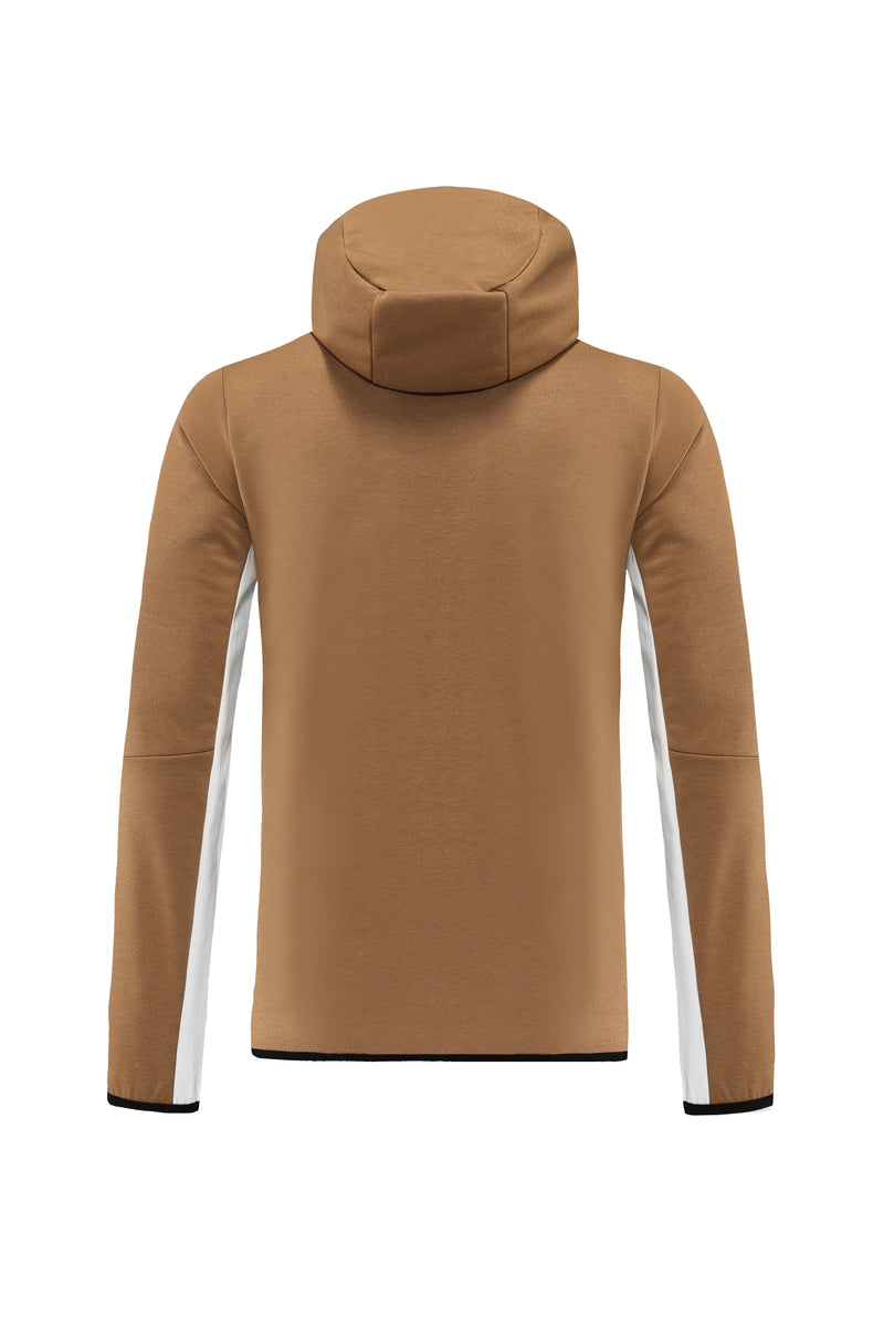 Kit Conjunto Nike Tech Fleece - Jaqueta e Calça- Caramelo/Branca