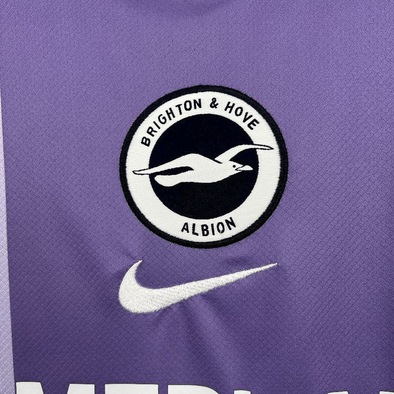 Camisa Brighton Away 2025/26 - Nike Torcedor Masculina - Roxa