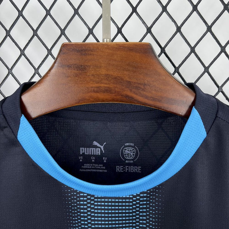 Camisa Olympique Marseille Away 2025/26 - Puma Torcedor Masculina - Azul/Branca