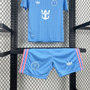 Conjunto Kit Infantil Inter Miami Third 2025/26 - Adidas Torcedor - Azul/Rosa