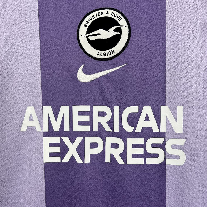 Camisa Brighton Away 2025/26 - Nike Torcedor Masculina - Roxa