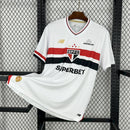 Camisa Pronta Entrega São Paulo Home 2025/26 - New Balace Torcedor Masculina - Branca/Preta