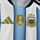Conjunto Kit Infantil Seleção Argentina Home 2026/27 - Adidas Torcedor - Azul/Branca