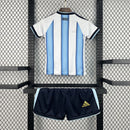 Conjunto Kit Infantil Seleção Argentina Home 2026/27 - Adidas Torcedor - Azul/Branca