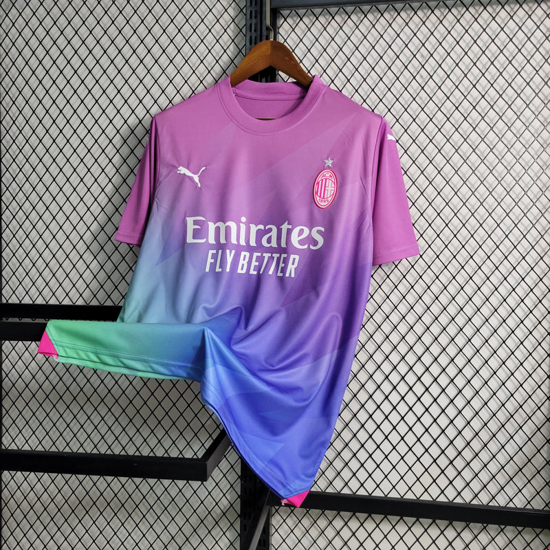 Camisa Milan Third 2023/24 - Puma Torcedor Masculina - Rosa/Verde