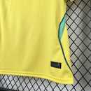 Conjunto Kit Infantil Seleção Brasil Home 2026/27 - Nike Torcedor - Amarela/Verde