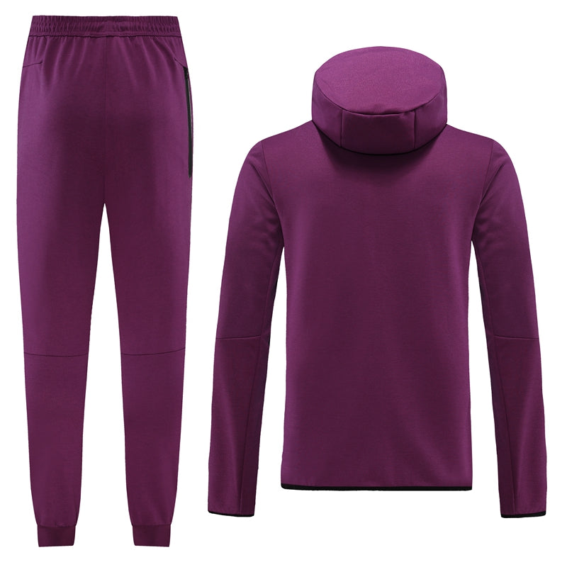 Kit Conjunto Nike Tech Fleece - Jaqueta e Calça- Bordo/Azul