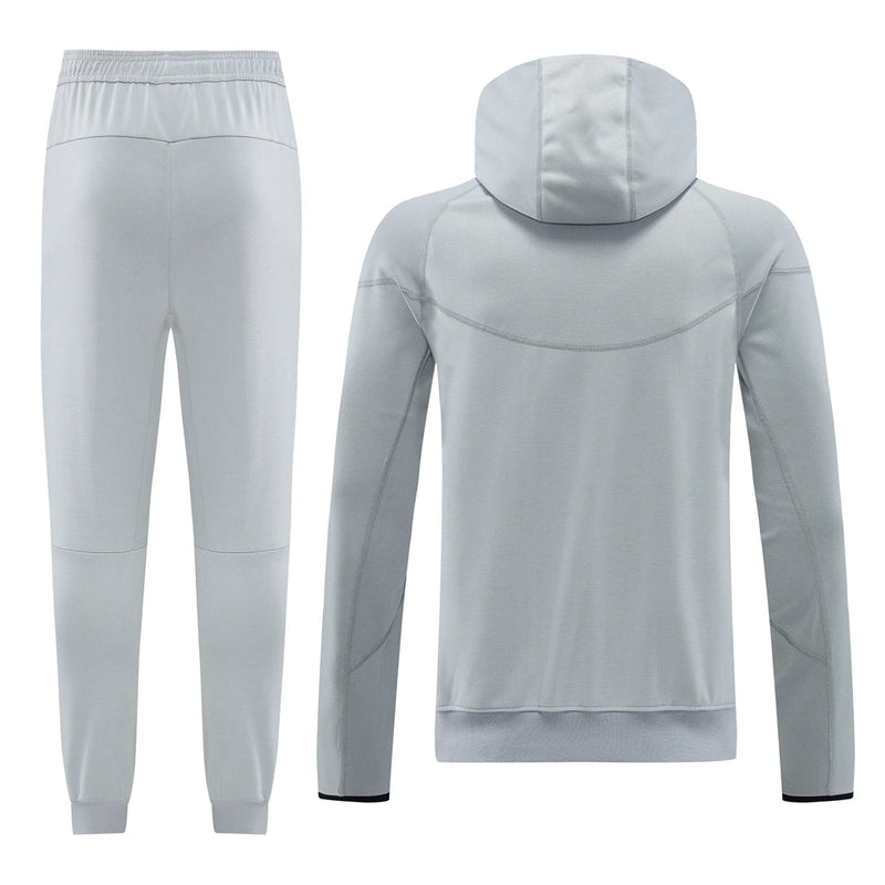 Kit Conjunto Nike Tech Fleece - Jaqueta e Calça- Cinza/Preta
