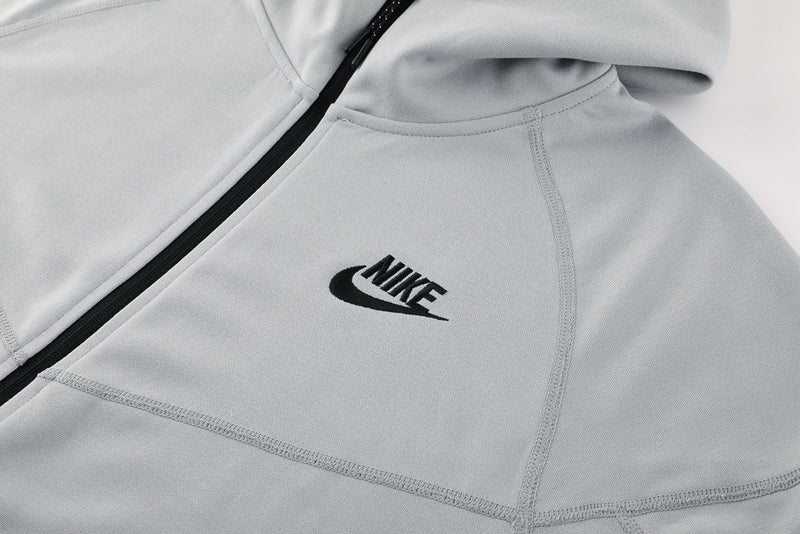 Kit Conjunto Nike Tech Fleece - Jaqueta e Calça- Cinza/Preta