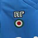 Conjunto Kit Infantil Napoli Home 1987/88 - Nr Retrô - Azul/Branca