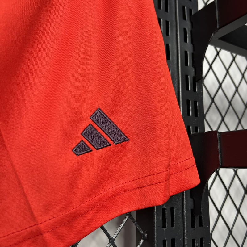 Shorts Bayern de Munique Home 2024/25 - Adidas Torcedor Masculina - Vermelha/Preta