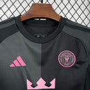 Conjunto Kit Infantil Inter Miami Away 2025/26 - Adidas Torcedor - Preta/Rosa