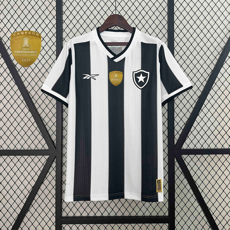 Camisa Botafogo Home 2024/25 - Reebok Torcedor Masculina - Preta/Branca