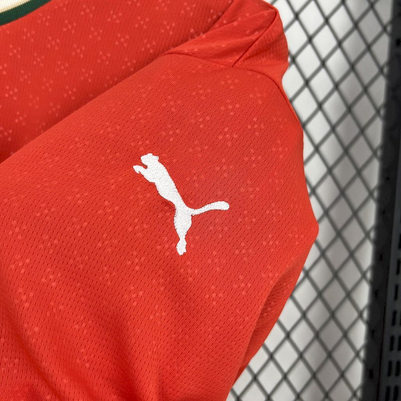 Camisa Manga Longa Seleção Portugal Home 2025/26 - Puma Torcedor Masculina - Vermelha
