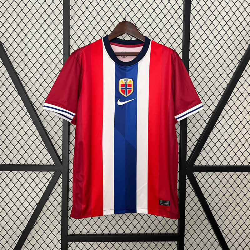 Camisa Seleção Noruega Home 2024/25 - Nike Torcedor Masculina - Vermelha/Branca