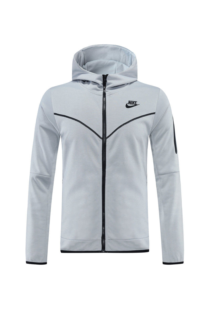Kit Conjunto Nike Tech Fleece - Jaqueta e Calça- Cinza/Preta