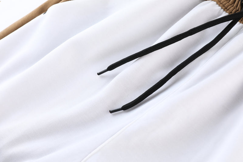 Kit Conjunto Nike Tech Fleece - Jaqueta e Calça- Caramelo/Branca
