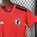 Conjunto Kit Infantil Seleção Japão Goleiro 2026/27 - Adidas Torcedor - Vermelha/Laranja