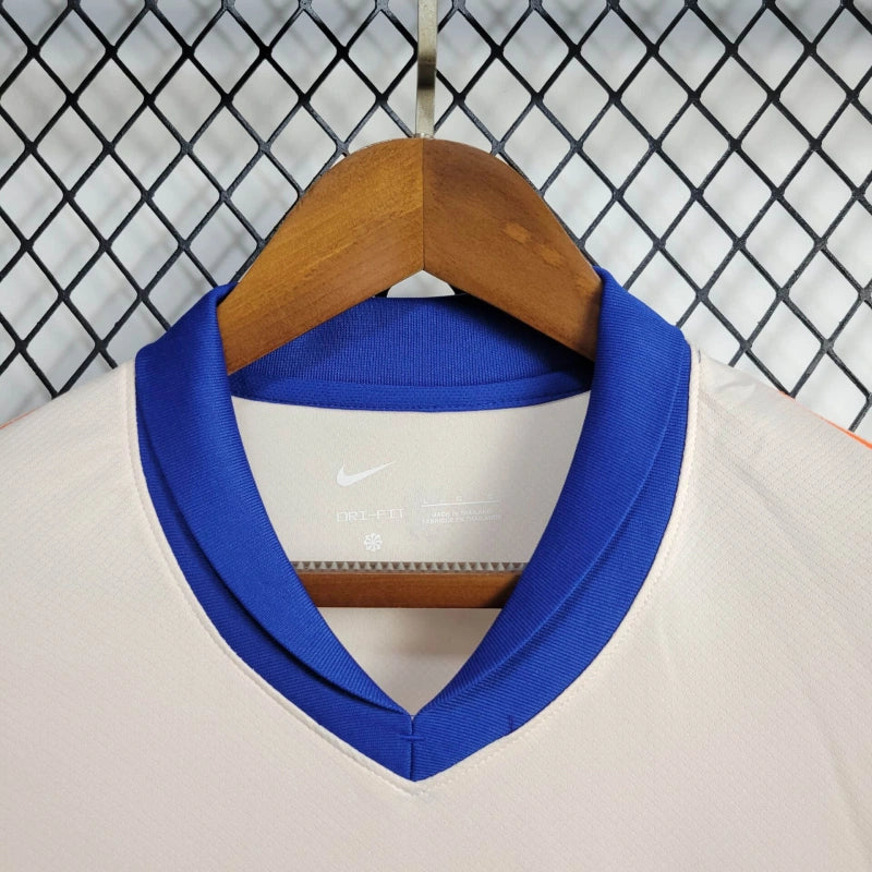 Camisa Chelsea Away 2024/25 - Nike Torcedor Masculina - Bege/Azul