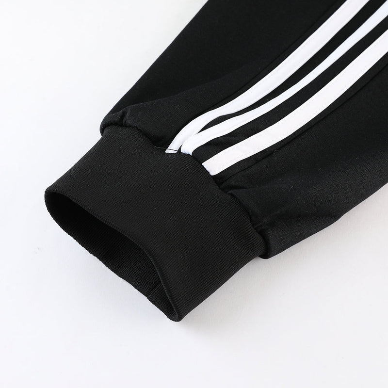 Kit Conjunto Adidas Tech Fleece - Jaqueta e Calça- Preta/Branca