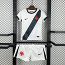 Conjunto Kit Infantil Vasco da Gama Away 2026/27 - Nike Torcedor - Branca/Preta