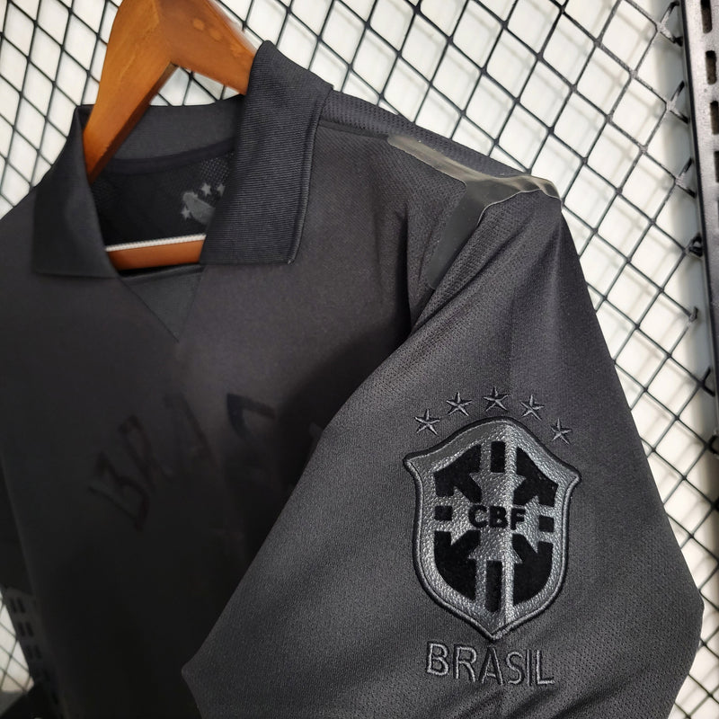Camisa Seleção Brasil 2013/14 - Nike Retrô Masculina - Preta