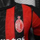 Camisa AC Milan Home 2025/26 - Puma Jogador Masculina - Preta/Vermelha