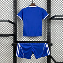 Conjunto Kit Infantil Real Madrid Third 2025/26 - Adidas Torcedor - Azul/Branca