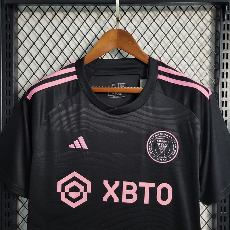 Camisa Inter Miami Away 2023/24 - Adidas Torcedor  Masculina - Preta/Rosa
