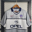 Camisa PSG Away 2000 - Nike Retrô Masculina - Cinza/Branca