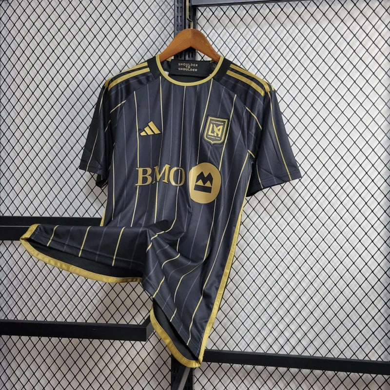 Camisa Los Angeles FC Home 2024/25 - Adidas Torcedor Masculina - Preta/Dourada