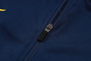 Conjunto de Treino Half Ziper Atlético de Madrid 2025/26 - Nike Jaqueta + Calça - Azul/Amarela