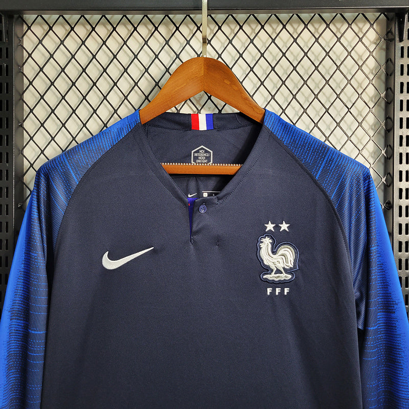 França - Nike -camisa longa -Azul